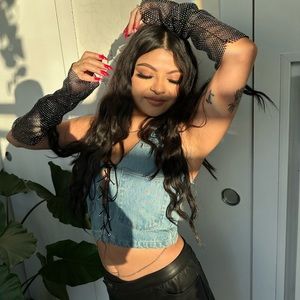 Haus of Faer one of a kind Denim Top